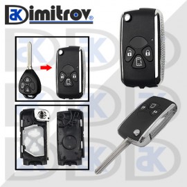 Кутийка ключ 3 бутона модел 3 Toyota Avalon Camry Corolla Crown Land Cruiser Prado RAV 4 REIZ Tarago Venza